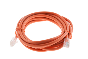CAT6 Ethernet Patch Cable, Non-Booted, 10 Foot, Orange