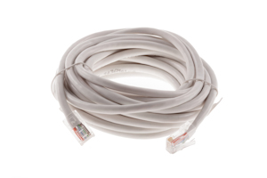 CAT6 Ethernet Patch Cable, Non-Booted, 15 Foot, White