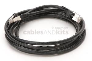 CAT6 Shielded Ethernet Patch Cable, Snagless, 7 Foot, Black
