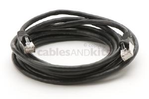 CAT6 Shielded Ethernet Patch Cable, Snagless, 10 Foot, Black