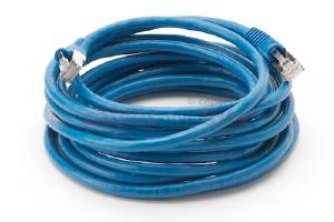 CAT6 Shielded Ethernet Patch Cable, Snagless, 15 Foot, Blue