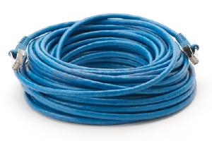 CAT6 Shielded Ethernet Patch Cable, Snagless, 50 Foot, Blue