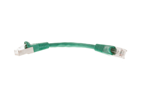 CAT6 Shielded Ethernet Patch Cable, Snagless, 0.5 Foot, Green