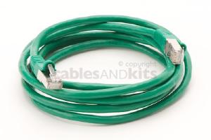 CAT6 Shielded Ethernet Patch Cable, Snagless, 7 Foot, Green