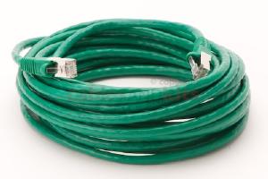 CAT6 Shielded Ethernet Patch Cable, Snagless, 25 Foot, Green