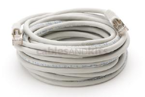 CAT6 Shielded Ethernet Patch Cable, Snagless, 15 Foot, Gray