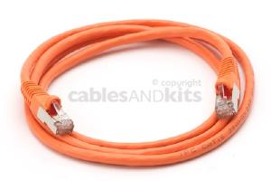 CAT6 Shielded Ethernet Patch Cable, Snagless, 5 Foot, Orange