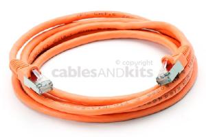CAT6 Shielded Ethernet Patch Cable, Snagless, 6 Foot, Orange