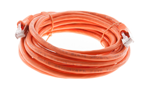 CAT6 Shielded Ethernet Patch Cable, Snagless, 15 Foot, Orange