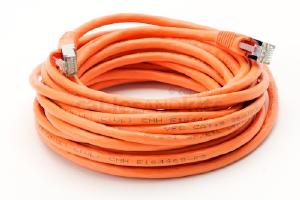 CAT6 Shielded Ethernet Patch Cable, Snagless, 20 Foot, Orange