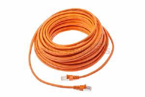 CAT6 Shielded Ethernet Patch Cable, Snagless, 75 Foot, Orange