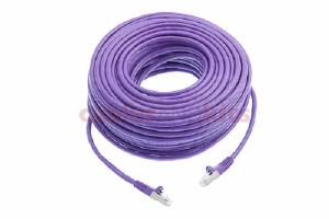 CAT6 Shielded Ethernet Patch Cable, Snagless, 100 Foot, Purple