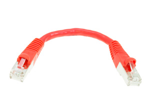 CAT6 Shielded Ethernet Patch Cable, Snagless, 0.5 Foot, Red