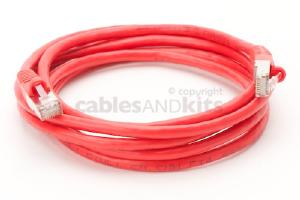 CAT6 Shielded Ethernet Patch Cable, Snagless, 7 Foot, Red
