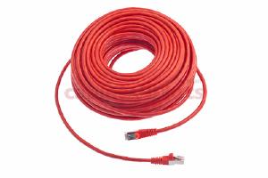 CAT6 Shielded Ethernet Patch Cable, Snagless, 100 Foot, Red