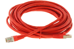 CAT6 Shielded Ethernet Patch Cable, Snagless, 25 Foot, Red