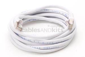 CAT6 Shielded Ethernet Patch Cable, Snagless, 10 Foot, White