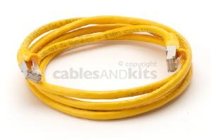 CAT6 Shielded Ethernet Patch Cable, Snagless, 6 Foot, Yellow