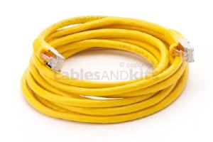 CAT6 Shielded Ethernet Patch Cable, Snagless, 10 Foot, Yellow