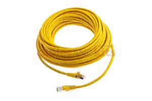 CAT6 Shielded Ethernet Patch Cable, Snagless, 50 Foot, Yellow