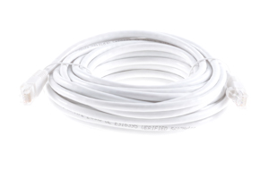 CAT6 Ethernet Patch Cable, Snagless, 30', White