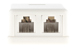 RJ11 Double Port Surface Mount Jack White