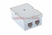 RJ12 Double Port Surface Mount Jack White