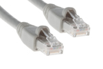 CAT6A Ethernet Patch Cable, Snagless, 3', Gray