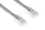 CAT6 Ethernet Patch Cable, Non-Booted, 2 Foot, Gray