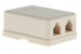 RJ11 Double Port Surface Mount Jack Ivory