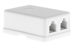 RJ11 Double Port Surface Mount Jack White
