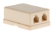 RJ12 Double Port Surface Mount Jack Ivory