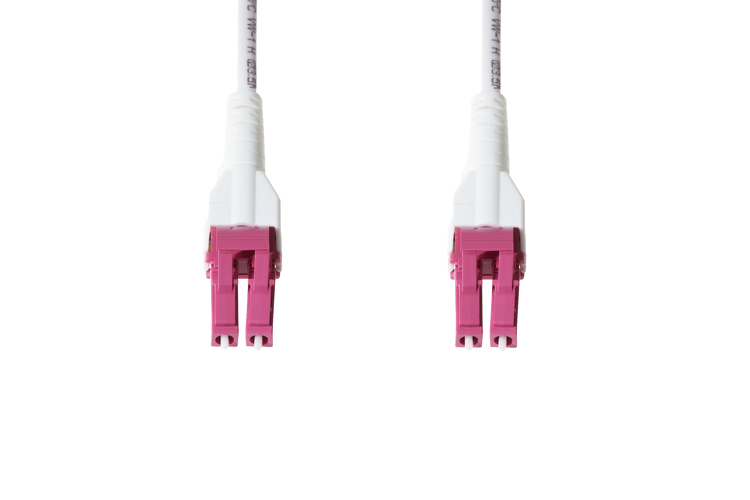 6M OM4 LC LC Violet Fiber Patch Cable 40Gb Multimode Duplex 5 Pack